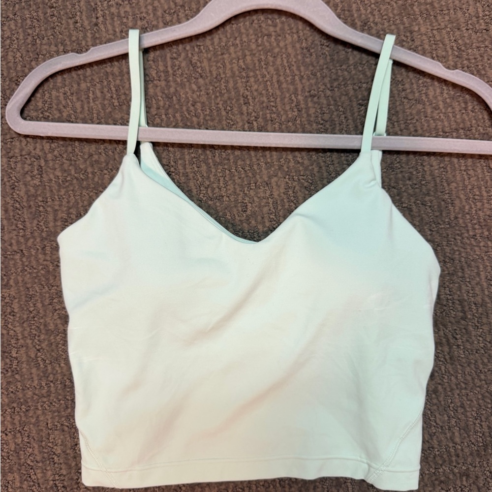 Women’s LULULEMON V-Neck Cropped Cami Top - Light Mint